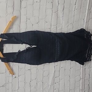 Chic Black Lace Halter Dress